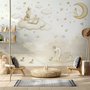 Rabbits on the Clouds and Empty Cages Wallpaper Mural