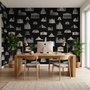 Vintage World Architecture Sketch Wallpaper Mural