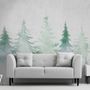 Watercolor Soft Palm Trees Wallpaper Mural