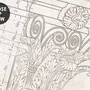 Antique Architectural Greek Column Drawing Art Wallpaper Mural