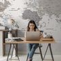 White Political Map Wallpaper Mural