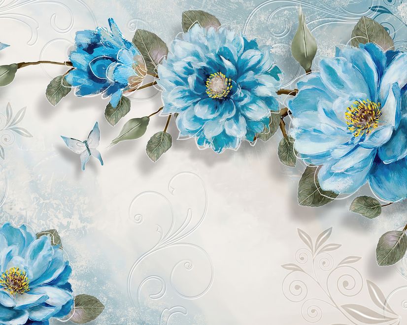 Watercolor Bohemian Floral Wallpaper Mural