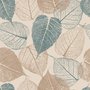 Papier peint panoramique vintage à base de feuilles