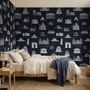 Vintage World Architecture Sketch Wallpaper Mural