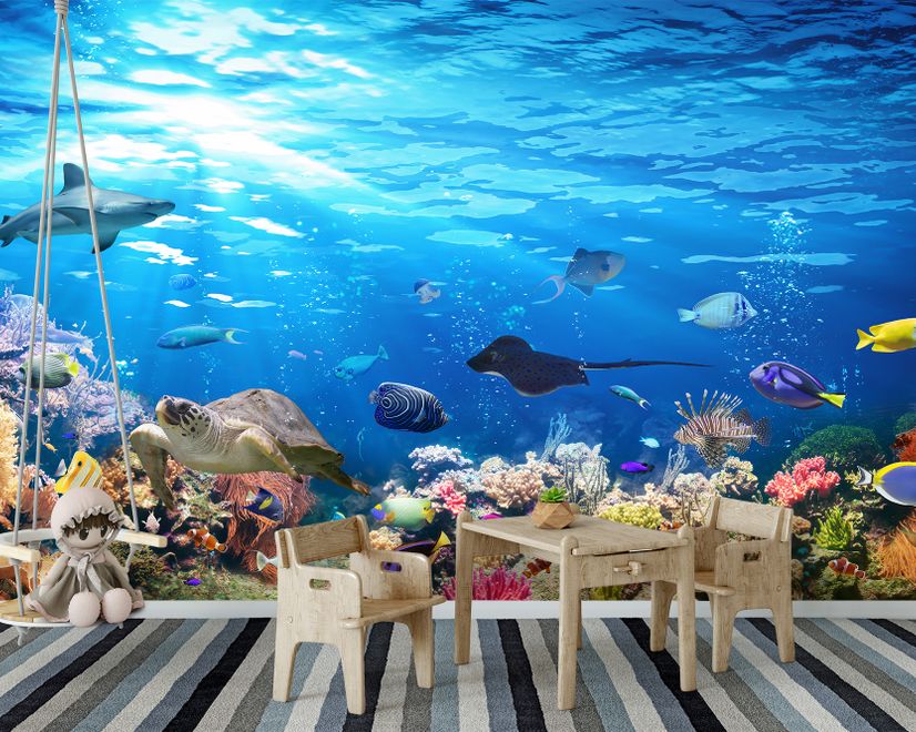 Ocean Fishes in the Undersea Wallpaper Mural