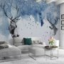 Schneelandschaft mit Geweihträger-Fototapete