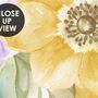 Yellow Floral Art with Horned Deer Wallpaper Mural