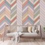 Vintage Chevron Pattern Wallpaper Mural