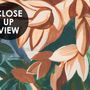 Art Painting Colorful Landscape with Heron Birds Wallpaper Mural