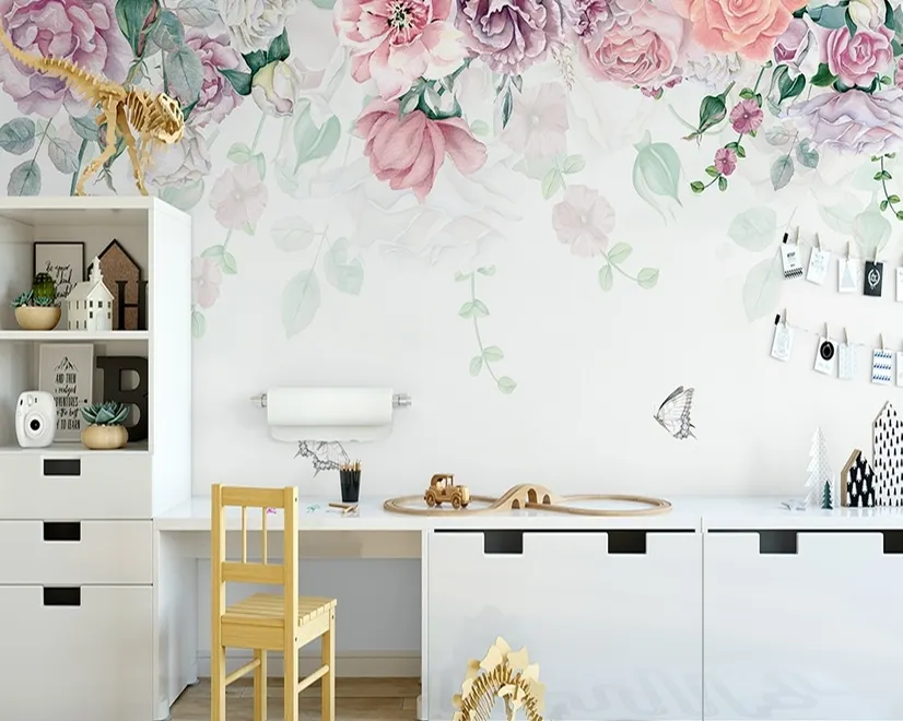 Vintage Peony Flowers Wallpaper Mural