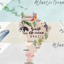 Papier peint panoramique aquarelle de la carte du monde pour les enfants