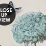Light Blue Hydrangea Flowers and Butterflies Wallpaper Mural