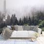 Misty Pine Forest Wallpaper Mural
