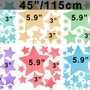 Bunte Aquarell Kleine Sterne Wandtattoo
