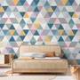 Geometric Style Colorful Triangle Wallpaper Mural