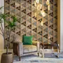 Geometric Shape Wood Look Texture Wallpaper Mural