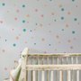 Pink Blau Bunte Doodle Polka Dots Wandtattoo