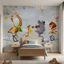 Cartoon Slackline with Animals Wallpaper Mural