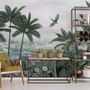 Misty Tropical Forest with Lake Wallpaper Mural