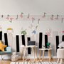 Cartoon Piano with Rabbits Wallpaper Mural