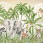 Kids Tropical Jungle Animals Wallpaper Mural