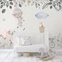 Baby Elephant with Hot air Balloons Wallpaper Mural