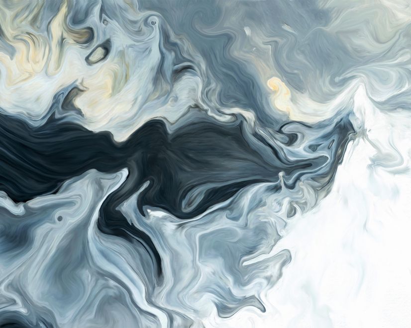 Abstract Watercolor Style Dark Marble Wallpaper Mural
