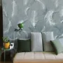Vintage White Feather Pattern Wallpaper Mural