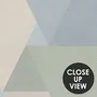 Pastel abstract wallpaper with overlapping sky blue, blush, cream, sage and grey textured triangles