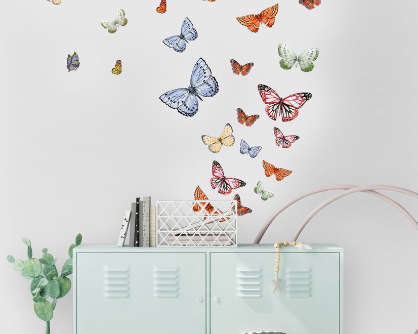 Colorful Butterflies Wall Decal Sticker