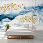 Fototapete mit Meereswellen und Fischen