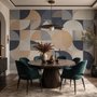 Retro Abstract Geometric Shapes Wallpaper Mural