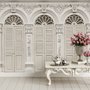 Faux Window Shutter Wallpaper Mural