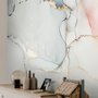 Papier Peint Panoramique Art Abstrait Marbre Neutre Doux