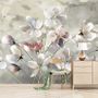 Oil Painting Pastel Floral Wallpaper Mural