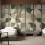 Retro Abstract Geometric Shapes Wallpaper Mural