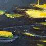Oil Painting Black Yellow Splash Wallpaper Mural