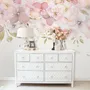 Pink Hydrangea Floral Art Wallpaper Mural