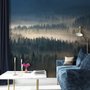 Foggy Pine Woods Landscape Wallpaper Mural