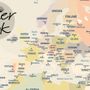 Political World Map Countries Detailed Wallpaper Mural