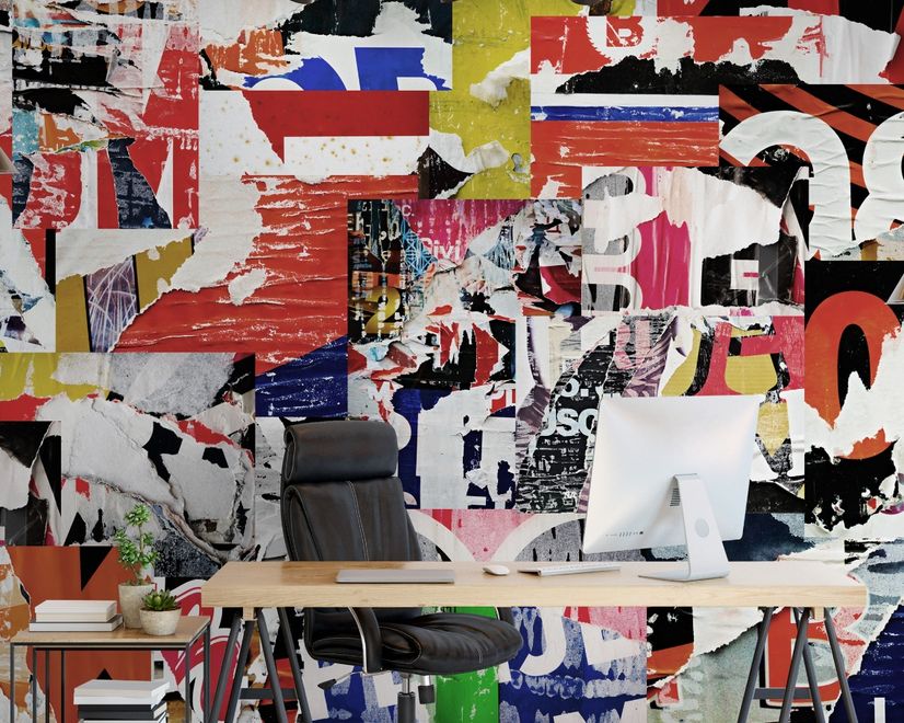 Street Collage Art Wallpaper Mural