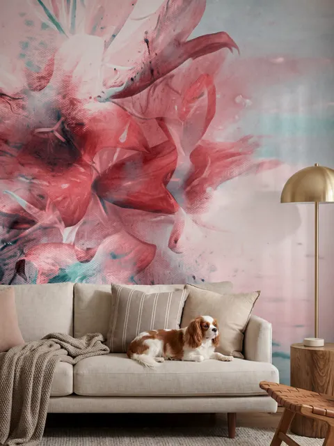 Abstract Lily Wallpaper Mural
