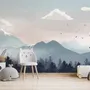 Kids Mountain Landscape with Snow Wallpaper Mural