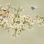 Cream Begonia Blossom Floral Art Wallpaper Mural