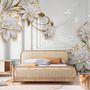 Lily Floral with Abstract Corridor Wallpaper Mural