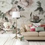 Papier peint panoramique hollandais rose pivoine