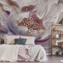 Elegant 3D Floral Pearl Wallpaper Mural