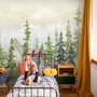 Aquarell Kiefernbaum Kinderzimmer Wald Fototapete