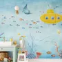 Kids Nursery Undersea with Submarine Wallpaper Mural