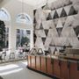 Geometric Dark Trigon Pattern Wallpaper Mural